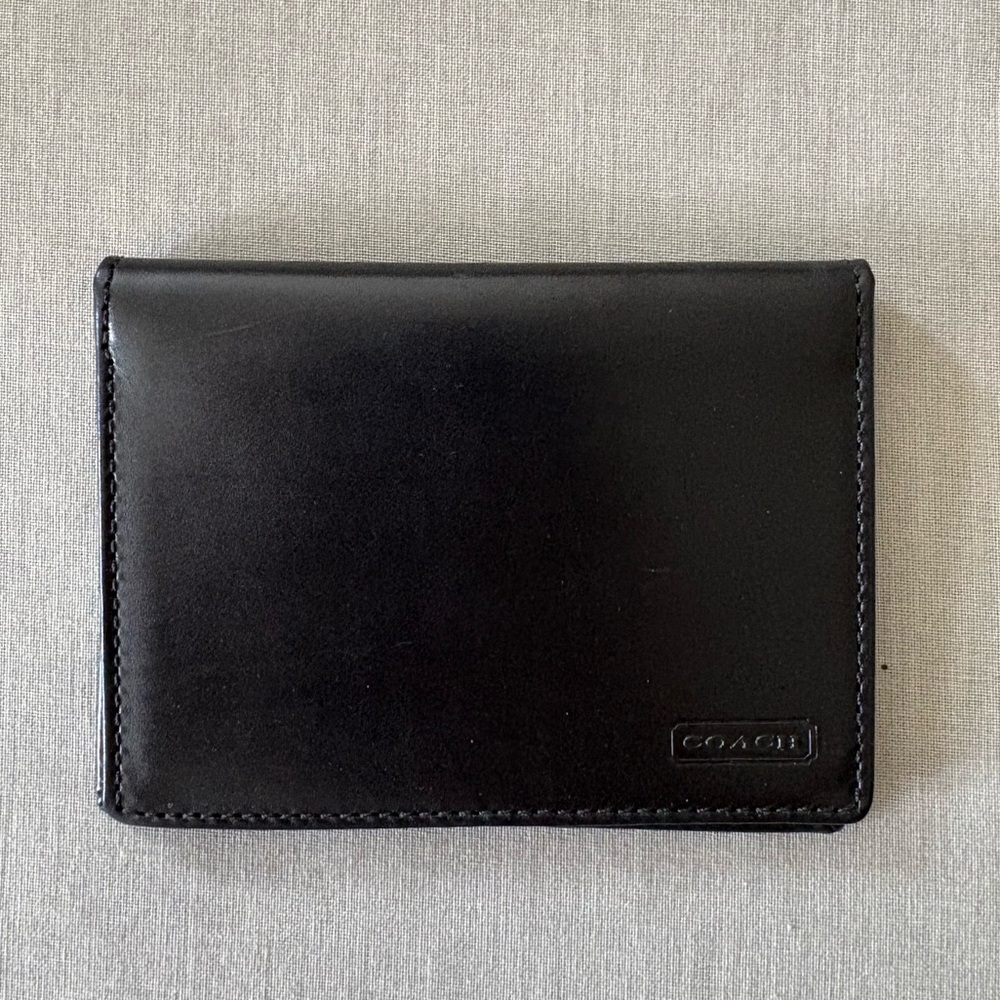Coach Black and Cream ID Holder